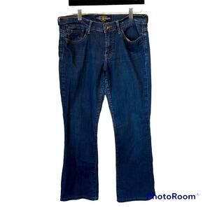 Lucky Brand Y2K Women’s 10 Jeans Wide Leg Straight Low Rise Flare Dark Wash 90s